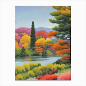 Japanese Cypress Tree Watercolour Canvas Print