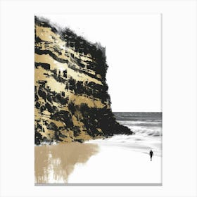 Cliffs On The Beach Canvas Print