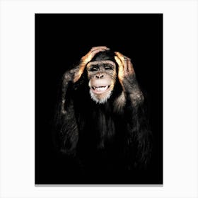 Monkey hear no evil Canvas Print