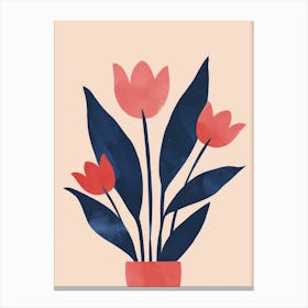 Tulips In A Pot Canvas Print