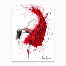 Contemporary Passion Ballerina Canvas Print