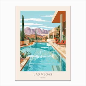 Las Vegas Nevada Midcentury Modern Pool Poster Canvas Print