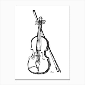 Black Violin Canvas Print