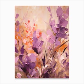 Fall Flower Painting Lavender 4 Canvas Print