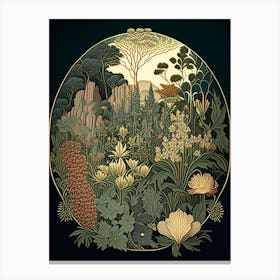 Garden Of The Gods, Usa Vintage Botanical Canvas Print