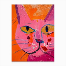 Pink Cat 2 Canvas Print