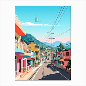 Phuket, Thailand, Flat Illustration 1 Canvas Print