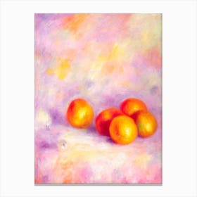 Oranges On Sunset Pink Fruit Canvas Print