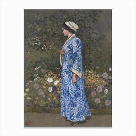 Woman In A Kimono, Walter Crane Canvas Print