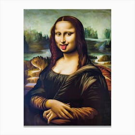 Mona Lisa When Art Gets Silly Canvas Print