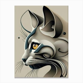 Abstract Cat Canvas Print