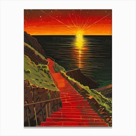 Stairs To The Sea Canvas Print