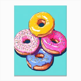 Donuts Pop Art Retro 2 Canvas Print