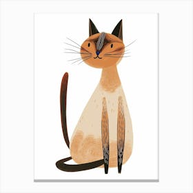 Singapura Cat Clipart Illustration 3 Canvas Print