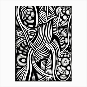 Patterns Abstract Black And White 2 Canvas Print