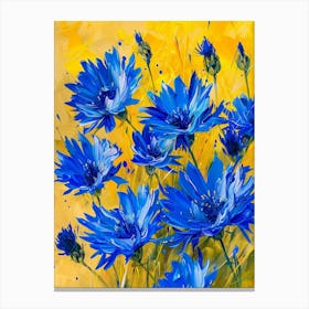 Blue Cornflowers 3 Canvas Print