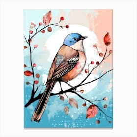 Bird On A Branch 6 Canvas Print