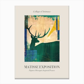 Deer 3 Matisse Inspired Exposition Animals Poster Canvas Print