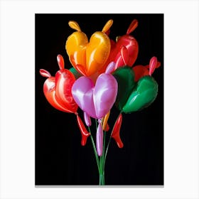 Bright Inflatable Flowers Bleeding Heart 5 Canvas Print
