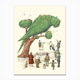 The Parrot Topiary Tree Canvas Print