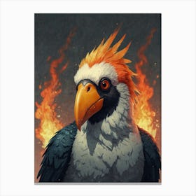 Flaming Bird 2 Canvas Print