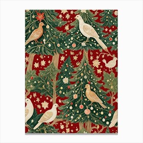 Christmas Doves Canvas Print