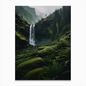 Waterfall In The Forest Canvas Print