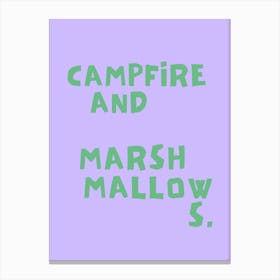 Campfire & Marshmellows Canvas Print