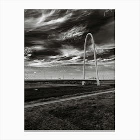 Dallas - Bridge BW Canvas Print