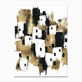 Gold And Black Abstract Painting 59 Canvas Print