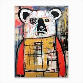 Angry Bear Basquiat style Canvas Print