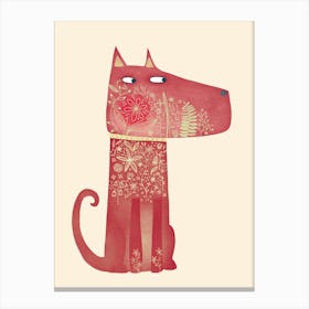 Flowerhound Dog Canvas Print