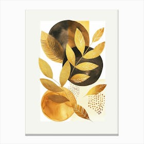 Gold Leaf Print 3 Canvas Print