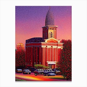 Tuscaloosa, City Us  Pointillism Canvas Print