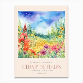 Champ De Fleurs, Floral Art Exhibition 12 Canvas Print