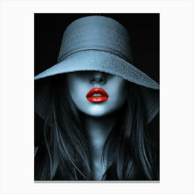 Woman In A Hat 3 Canvas Print