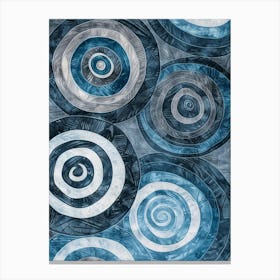 Blue And White Swirls Canvas Print