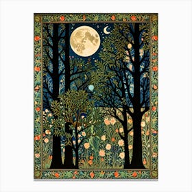 William Morris Moonlight In The Woods 71 Canvas Print