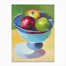 Pomegranate Bowl Of fruit Canvas Print