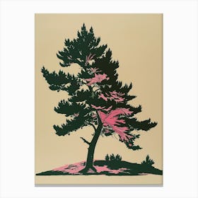 Juniper Tree Colourful Illustration 1 Canvas Print