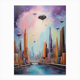 Futuristic Cityscape 1 Canvas Print