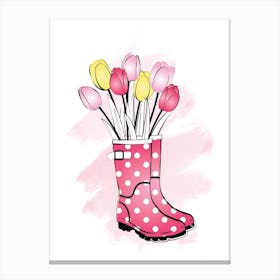 Tulip Boots Canvas Print