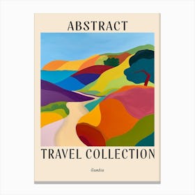 Abstract Travel Collection Poster Gambia 2 Canvas Print