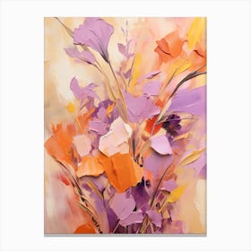 Fall Flower Painting Lavender 1 Canvas Print