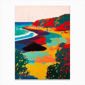 Ocean Grove Beach, New Jersey Hockney Style Canvas Print