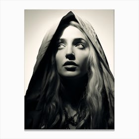 Black And White Photograph Of Madonna 1 Canvas Print