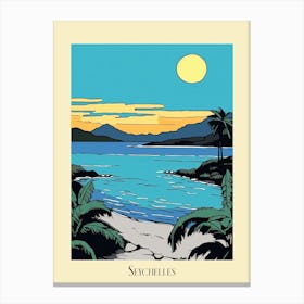 Poster Of Minimal Design Style Of Seychelles 6 Canvas Print
