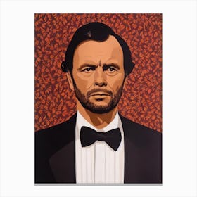 Jean Louis Trintignant Illustration Movies Canvas Print