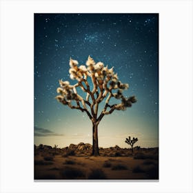  Photograph Of A Joshua Tree With Starry Sky 1 Canvas Print