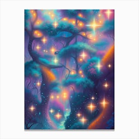 Fantasy Forest Of Stars Canvas Print